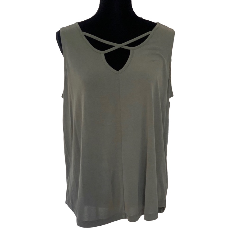 a.n.a. Olive Green Tank Top Size XLP